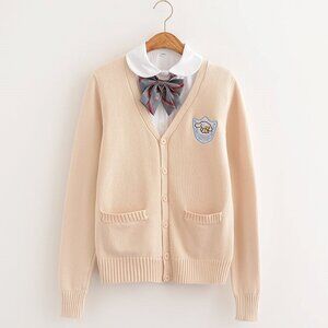 Harajuku My Melody Cinnamoroll Cardigan in Beige